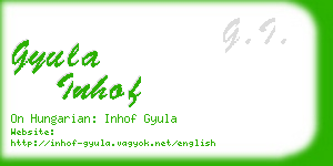 gyula inhof business card